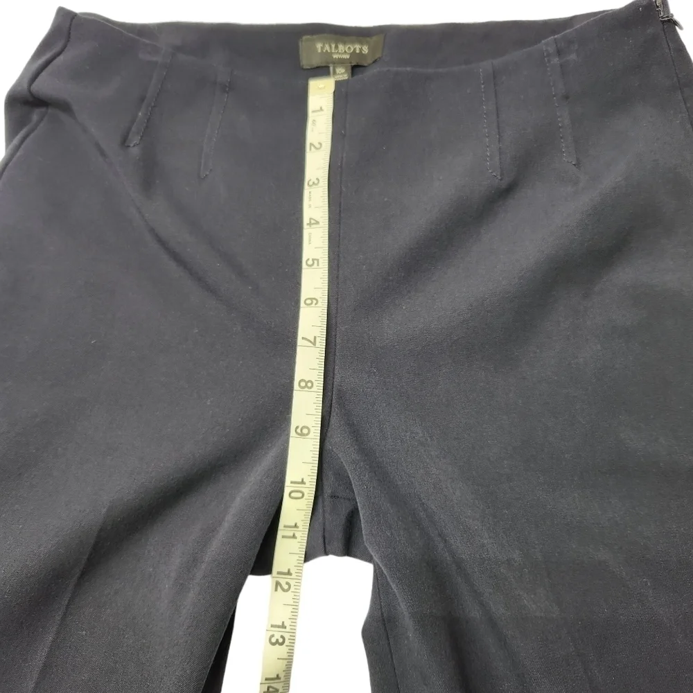 Talbots Pants Straight Leg High Waist Navy Blue, Size 10 Petite - Picture 12 of 14
